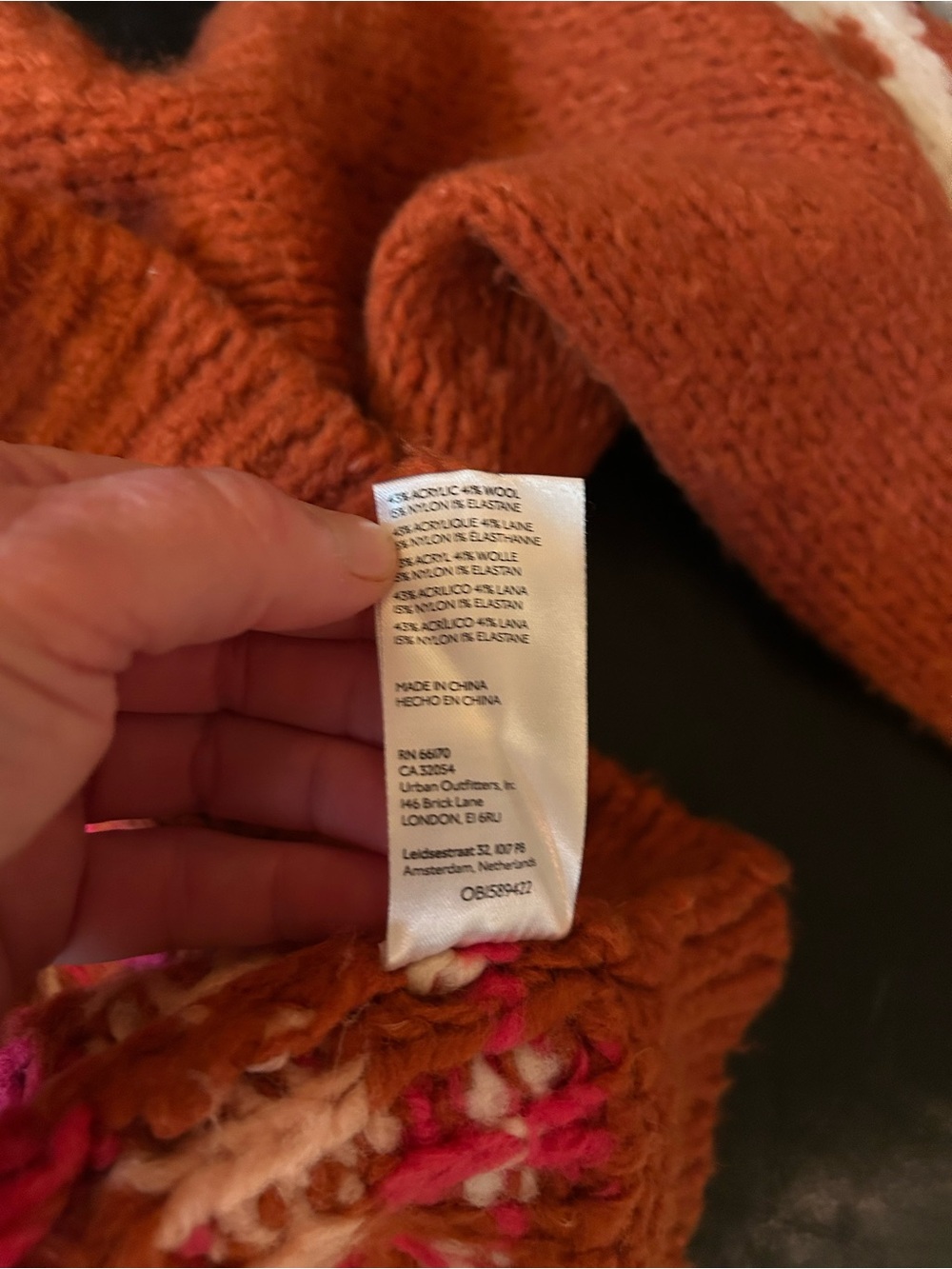 Anthropologie Maeve Rust-Orange Zip Cardigan - Picture 5 of 7